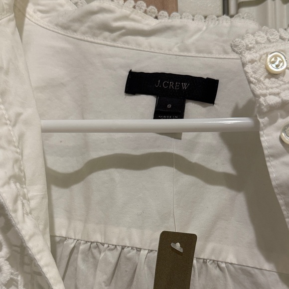 J. Crew Ivory Blouse with Lace Detail - Picture 2 of 2